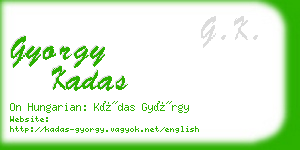 gyorgy kadas business card